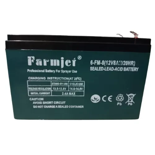 Farmjet 6-FM-8 12V 8Ah Sealed Lead Acid Battery – Professional Battery for Sprayer Use