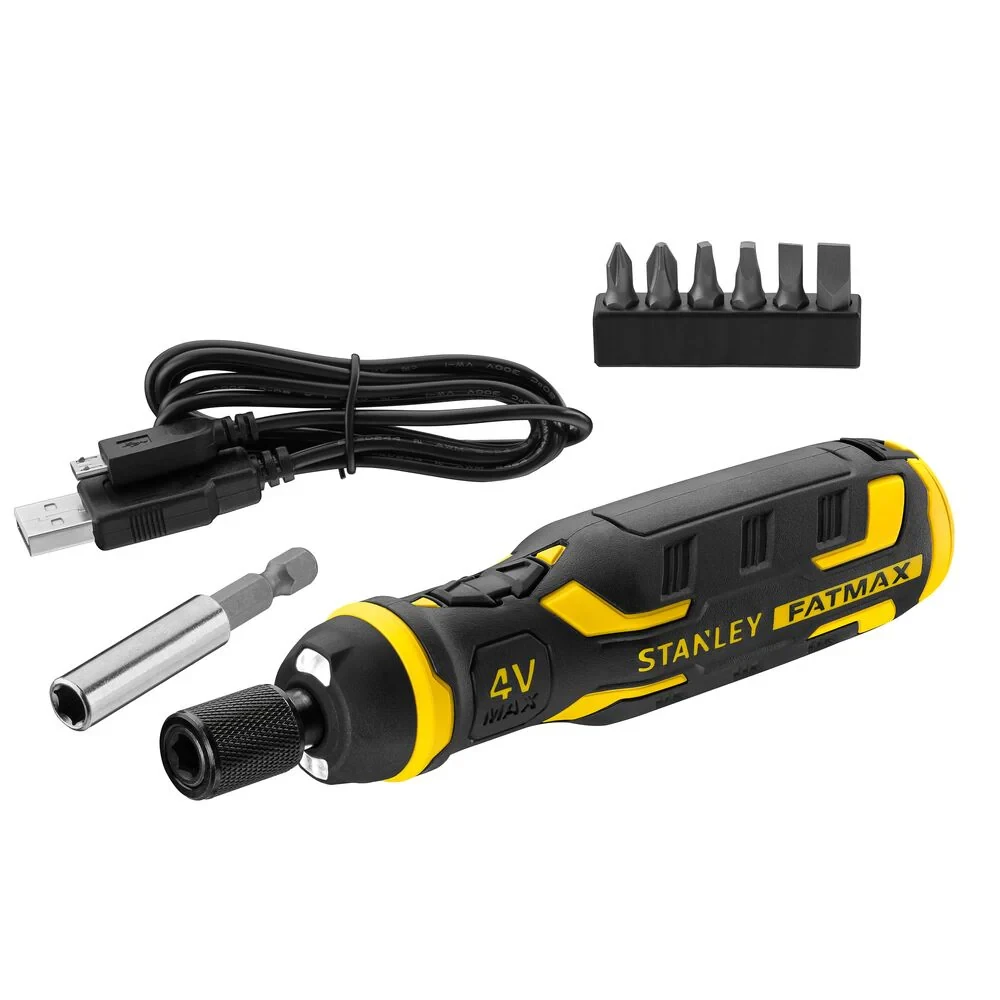 Stanley FATMAX 4V Max Power Assist Cordless Screwdriver with 1.5Ah Rechargeable Battery & LED Charge Indicator