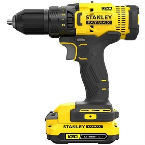 Stanley FATMAX 20V Lithium-Ion Cordless Drill & Hammer Drill Driver 50Nm 13mm with Dual 2.0Ah Batteries